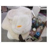 Glass Paperweights and Back Massager, Fabric