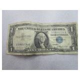Series1957 A Blue Seal One Dollar Bill