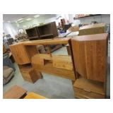 Queen Headboard With Side Tower Shelves