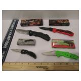 4) Pocket Knives - Buck Shot, Fire Fighter,