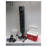 Arctic Pro Tower Fan, Igloo Cooler, Trash Bin,