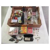 Vintage Items-Bouncy Balls, Playing Cards, Watch,