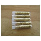 5) Tubes of Golden Colored Flakes