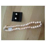 Hand Knotted Genuine Pearls with Earring Set