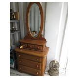 Oak Dresser with Mirror