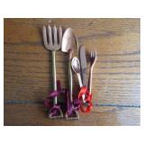 Small Brass Spoon, Knive, Fork, Shovel