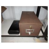 Plastic Case, Locking Index Card Drawer