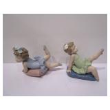2) Lladro Little Girl Figurines