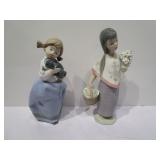 2) Lladro Girl Figurines