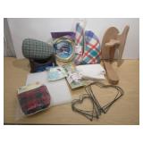 Seam Roll, 2) Pressing Hams, Mesh Embroider Sheets