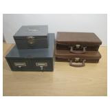2) Tape Storage Cases With Tapes, 2) Metal Storage