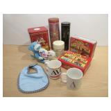 Spaghetti Tins, Milk-Bone Tin, Avon Mugs,