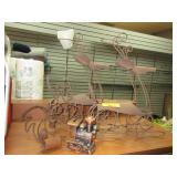 Metal Decor: Deer, Chicken Bells, Train