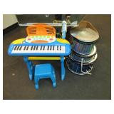 Toddler Player Piano and Drum Set
