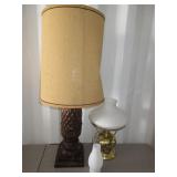 2) Lamps, Hurricane Glass
