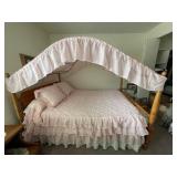 Canopy Bed with Pink Bedspread and Canopy*