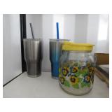 Travel Cups with Straws, Sun Tea Jug