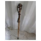 Cane with Antlers and Feathers