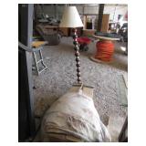 Floor Lamp, Floral Curtains, Christmas Tree