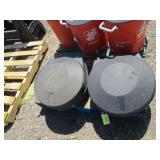 2) Round Plastic Hose Covers