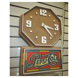 Pepsi-Cola Plastic Display Clock