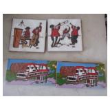 Arius Musician and Boat Tiles