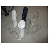 Glass Shoe Figurines