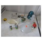 Insulator, Glass Figurines, Fish Plate, Bowl,