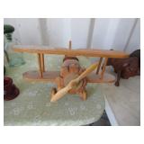 Wooden Airplane Figure