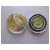 Medal of Honor and Shamrock Commemorative Coins
