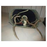 Weaved Basket with Antlers