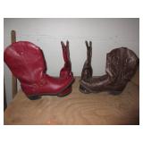 2) Pairs of Leather Boots