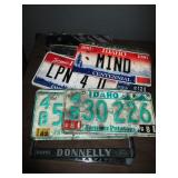 California and Idaho License Plates