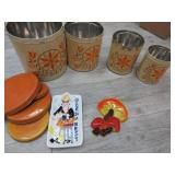 Classic Kitchen Tins, Spoon Rest, Mushroom Decor