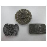 Buddah, Dragon and Wells Fargo Belt Buckles