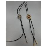 Indian Head Penny and Gold Panner Bolo Ties