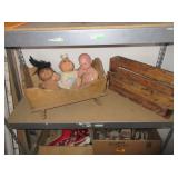 Baby and Cabbage Patch Dolls, Rocking Crib,