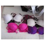 Assorted Victoria Secret Bras and Bag