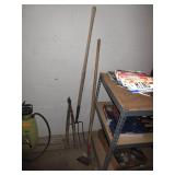Trimmer, Hoe, and Pitchfork