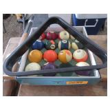 Traditional Billiard Balls with Triangle