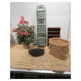 Baskets, Wall Shelf, Artificial Flowers, Vase,