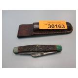 Pocket Knife with Leather Sheath