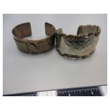 2) Metal Cuff Bracelets