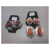 Sterling Silver Earring Sets with Stones