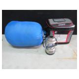 Coleman Cooler, Lantern, Sleeping Bag