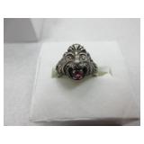 Fashion Ring with Stone Inlay