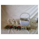 Baskets, Angel and Sprite Ornaments