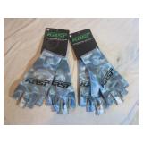 2)Pair Kast Gear Inferno Fishing Gloves - Large