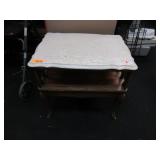 Heavy Side Table with Magazine Shelf