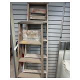 2) Wooden A Frame Ladders